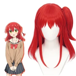 Anime Bocchi The Rock Cosplay Gotou Hitori Cosplay Rød Hår Paryk - Perfekt
