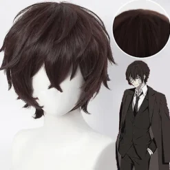 Anime Bungo Stray Dogs Dazai Osamu Cosplay Paryk Varmebestandig Syntetisk Paryk [YJD] Black 1pc