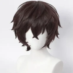 Anime Bungo Stray Dogs Dazai Osamu Cosplay Paryk Varmebestandig Syntetisk Paryk [YJD] Black 1pc