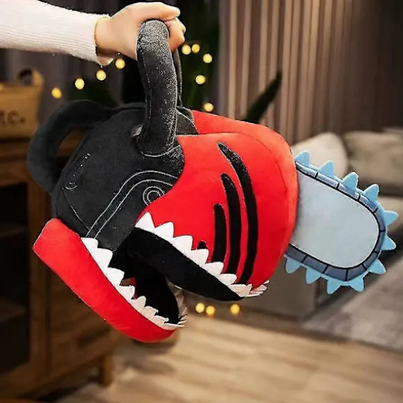 Anime Chainsaw Man Hat Sjov Plys Hovedbeklædning Blød Plys Maske Kostume Halloween Party Cosplay Rekvisitter Til Voksne Fk (FMY)