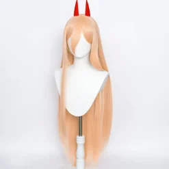 Anime Chainsaw Man Makima Power Cosplay Paryk Lang Orange Pink Pa Orange One Size
