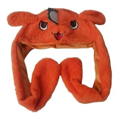 Anime Chainsaw Man Pochita Plys Flytbare Ører Cosplay Hat Halloween Jul Karneval Fest Udklædning Pochita Ører Hat Flytbar (FMY) 1 One Size