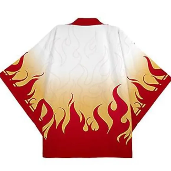 Anime Cosplay Kostume Demon Slayer Kimetsu No Yaiba Haori Kimono Agatsuma Zenitsu Kochou Shinobu Sommerjakke Skjorte Anime Tøj-r (XXS S)