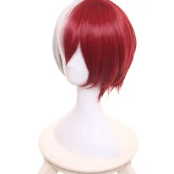 Anime Cosplay Paryk, Halloween Paryk, med Gratis Parykhætte (Todoroki Shouto)