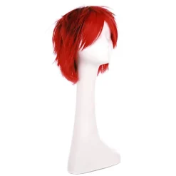 Anime Cosplay Paryk Kort Glat Peru, CJY Black & Red