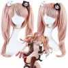 Anime Cosplay Paryk Pink Dobbelt Hestehale Cosplay Paryk