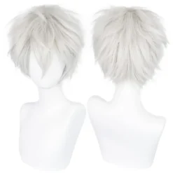 Anime Cosplay Paryk til Halloween, Alsidig Kort Unisex Paryk, Eftersalgsgaranti Premium Syntetisk Hårstykke, Justerbar Pasform til