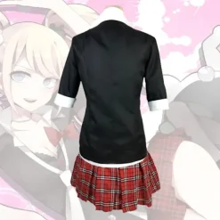 Anime Danganronpa Enoshima Junko Cosplay Kostume Uniform Cafe Arbejdstøj Kort Nederdel Dobbelt Hale Flet Paryk Halloween Kostume S,CJY S en-US