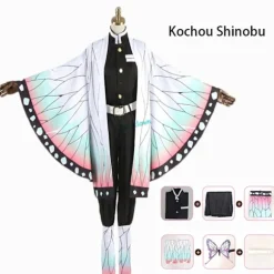 Anime Demon Slayer: Kimetsu No Yaiba Zenitsu Giyu Tanjirou Kamado Nezuko Cosplay Kimono Uniform Cosplay Kostume til Børn og Voksne Kochou Shinobu Kochou Shinobu Kids 120 | Fyndiq
