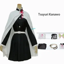 Anime Demon Slayer: Kimetsu No Yaiba Zenitsu Giyu Tanjirou Kamado Nezuko Cosplay Kimono Uniform Cosplay Kostume til Børn og Voksne Kochou Shinobu Kochou Shinobu Kids 120 | Fyndiq