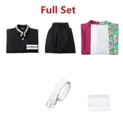 Anime Demon Slayer Kimetsu No Yaiba Kimono Uniform Tomioka Giyuu Kostume til Mænd Kvinder Børn Without wig