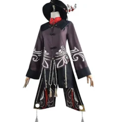 Anime Hu Tao Kostume Outfit Spil Bukser Uniform Sæt XL
