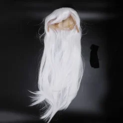 Anime Langt Glat Hår Paryk Cosplay Langt Glat Kostume, Hvid