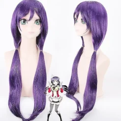 Anime Lovelive! Paryk Nozomi Tojo Sort Lilla Langt Hår Hej
