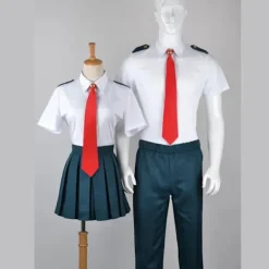 Anime My Hero Academia Midoriya Izuku Cosplay Kostume Todoroki Shoto Skoleuniform Sæt Paryk Outfit Unisex Halloween Rollespil XXL,CJY XXL Only wig