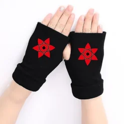 Anime Naruto Cosplay Handsker til Kvinder Mænd Børn Akatsuki Rød Sky Ninja Cosplay Fingerløse Handsker Cykelhandsker Legetøj Fans Gave {Db} style 3