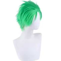 Anime ONE PIECE Slicked-back grøn paryk Short Layer Roronoa Zoro