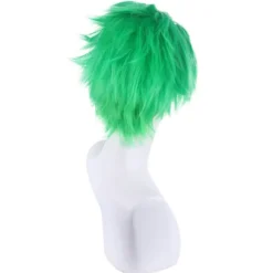 Anime ONE PIECE Slicked-back grøn paryk Short Layer Roronoa Zoro