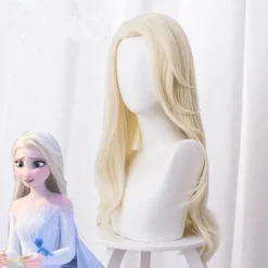 Anime paryk plys paryk fletninger beige cos paryk sæt blond paryk sæt