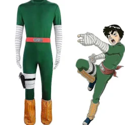 Anime Rock Lee Cosplay Kostume Jumpsuit Outfits Halloween Karnevalsdragt size