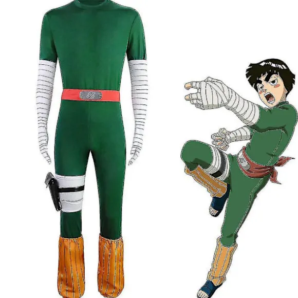Anime Rock Lee Cosplay Kostume Jumpsuit Outfits Halloween Karnevalsdragt size