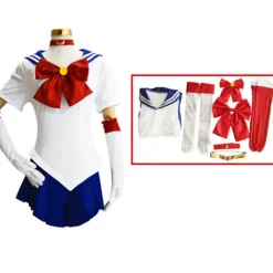 Anime Sailor Moon Cosplay Kostume Tsukino Usagi Uniform Kjole Outfits Cosplay Gul Paryk Halloween Karneval Fest Kvinder Børn XXL,CJY XXL en-US