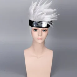 Anime sølvhvid Okanada omvendt krøllet kort hår cospl