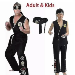 Anime Spil Kof Kostume Cobra Kai Val Armorr Karate Uniform-i 180 cm