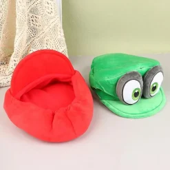 Anime Spil Mario Odyssey Plys Hat Nyhed Grøn Rød Kasket til Cosplay Kostume Halloween Fødselsdagsgaver