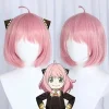 Anime Spy X Family Anya Forger Piger Rosa Cosplay Parykker Hår Acc