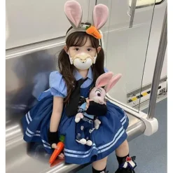 Anime Tegneserie Kanin Politibetjent Pige Cos Tøj 100CM
