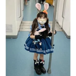 Anime Tegneserie Kanin Politibetjent Pige Cos Tøj 100CM