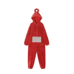 Anime Teletubbies Kostume Voksen Julepyjamas Pyjamas Nattøj Jumpsuit Es Rød Ed S