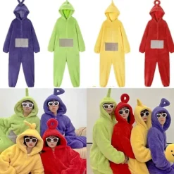 Anime Teletubbies Kostume Voksen Julepyjamas Pyjamas Nattøj Jumpsuit Es Gul Yellow XL_yux Yellow XL