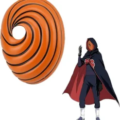 Anime Uchiha Obito Maske Akatsuki Tobi Kostume Rekvisitter til Voksne{AZC}