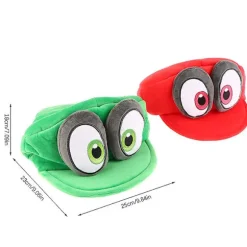 Anime-spil Mario Odyssey Plys Hat Nyhed Grøn Rød Kasket til Cosplay Kostume Halloween Fødselsdagsgaver [DB] Green