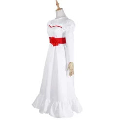 Annabel Film Cosplay Kostume til Kvinder Børn Voksen Halloween Kostumer og Paryk Rædsel Skræmmende Fancy Hvid Kjole Outfits A kun paryk-FF- A kun paryk A only wig One Size | Fyndiq