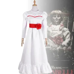 Annabel Film Cosplay Kostume til Kvinder Børn Voksen Halloween Kostumer og Paryk Rædsel Skræmmende Fancy Hvid Kjole Outfits A kun paryk-FF- A kun paryk A only wig One Size | Fyndiq
