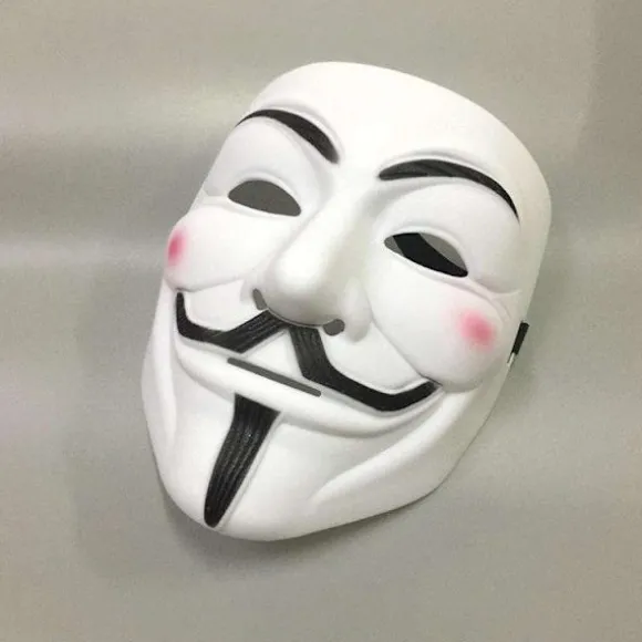 Anonym maske - Cosplay Halloween - Dress up White
