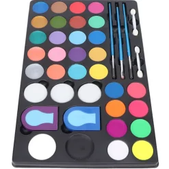 Ansigts- og kropsmaling 30 farver Ikke-giftigt makeupmalingssæt til Halloween Cosplay Kostumer Fester Festivaler