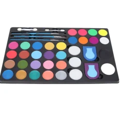 Ansigts- og kropsmaling 30 farver Ikke-giftigt makeupmalingssæt til Halloween Cosplay Kostumer Fester Festivaler