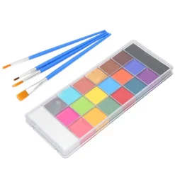 Ansigts- og kropsmaling Oliepalet Sæt Professionel 20 Farver Ansigts- og Kropsmalingssæt til Halloween Cosplay Specialeffekter