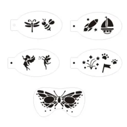 Ansigtsmalingsstencils, Kropsmalingsskabelon Holdbar, Maskeradefestivaler-lingling} Style F