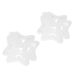 Ansigtsmalingsstencils til børn, hule kropsmalingsskabeloner til Halloween og feriemakeup, 2 stk.