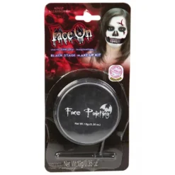 Ansiktsfärg Svart, Oljebaserad (10g) - Halloween & Maskerad Black