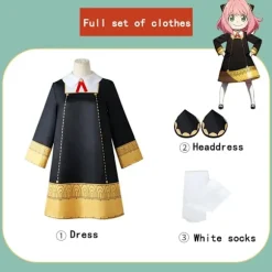 Anya Forger Cosplay Anime SPY X FAMILY Anya Forger Cosplay Kostume Kjole Dukke Paryk Piger Kvinder Uniform Halloween Kostumer 120{Fyn720} 120,CJY 120 en-US | Fyndiq