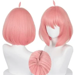 Anya Forger Cosplay Paryk Anime Paryk HSIU Rosa Kort Hår zy Pink