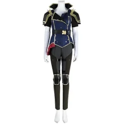 Arcane Vi Cosplay Sheriff Tøj Parykker Anime Spil LoL 2 Kostume Voksen Kvinde Rollespil Frækt Tøj Fest Fancy Kjole Beklædning PERUK PARYK WIG XL