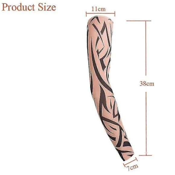 Arm Tatoveringsærmer, 6-pak Herre Fake Midlertidig Tatovering Nylon Ærme Armstrømper Elastisk Biker Ærmelet Til Halloween