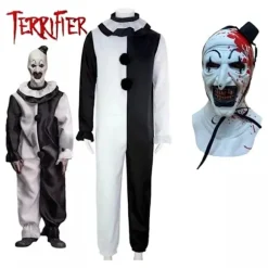 Art The Clown Cosplay Film Terrifier 2 Kostume Og Hætte MEN and Headgear 1 XXL